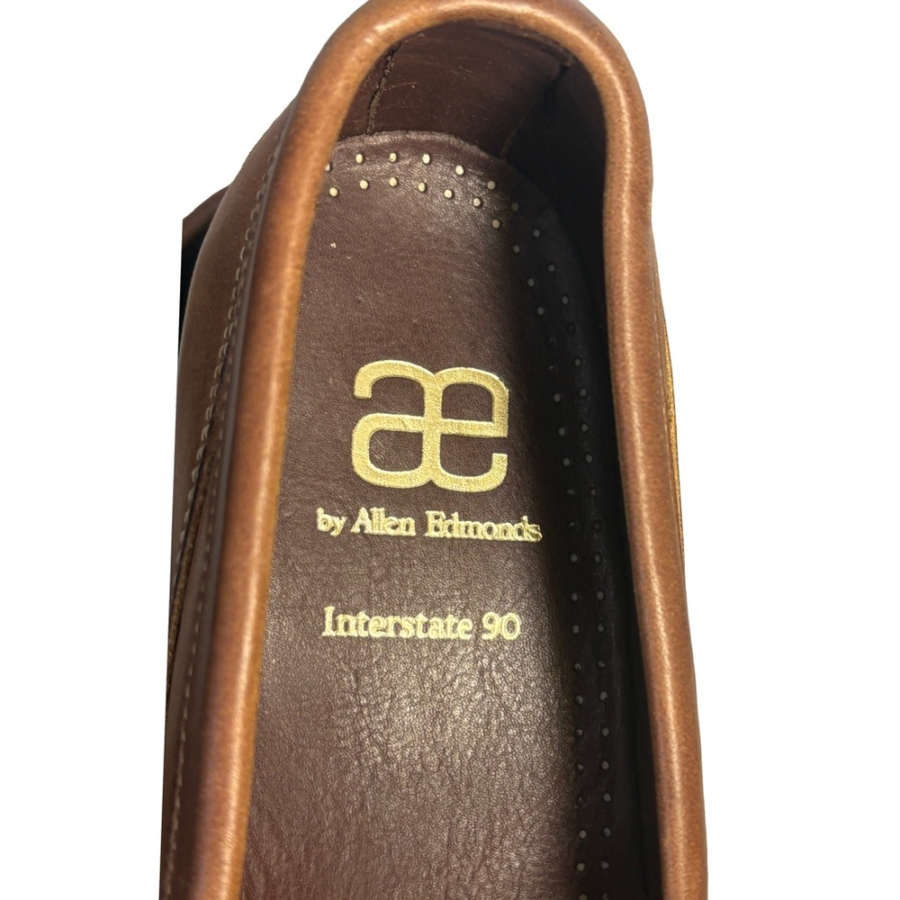 NEW! Allen Edmonds 13D Tan Leather Driving Loafers Slip-On Shoes - Picture 10 of 11
